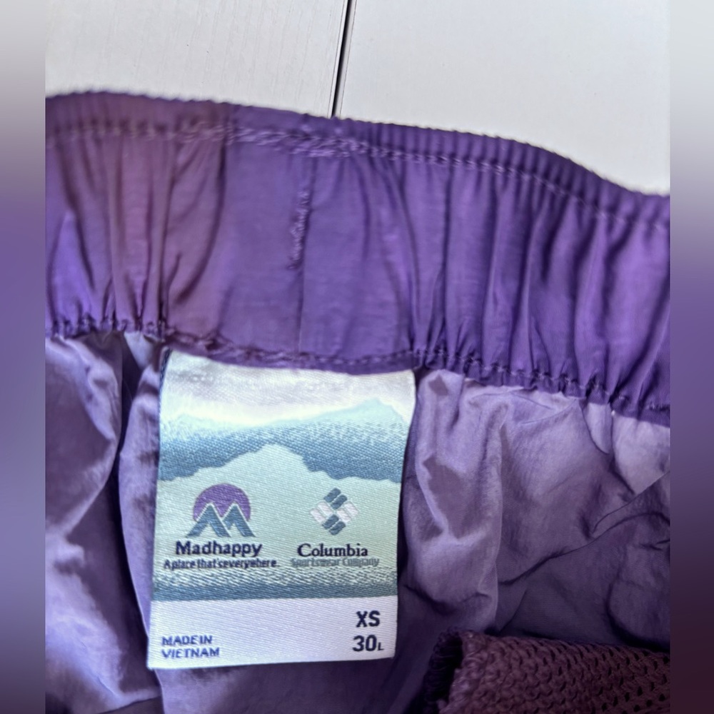 Columbia x Madhappy Purple Aztec Nylon Wind Pants Size Xs - Picture 6 of 11
